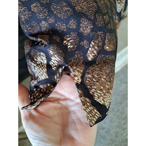 Russell Kemp Animal Print Silk Beaded Blazer Jacket 3XL Lagenlook Career Office - Picture 5 of 12